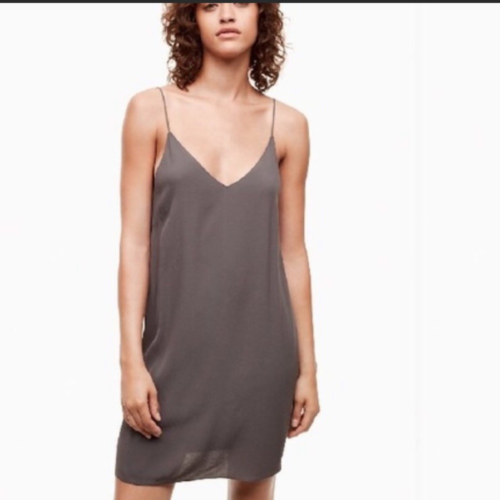 Aritzia Wilfred Free Vivienne Dress- Gray-Size M